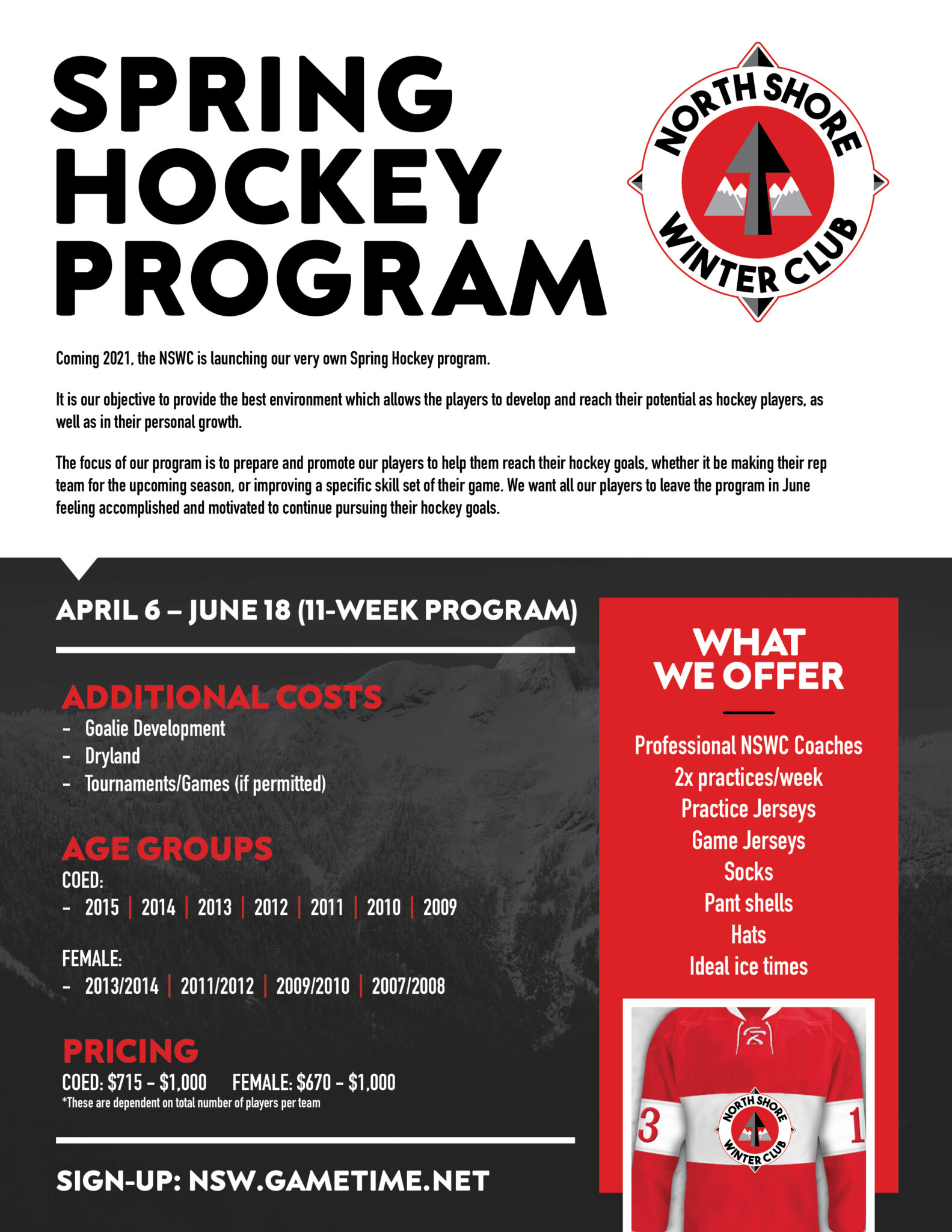 NSWC Spring Hockey League North Shore Winter Club